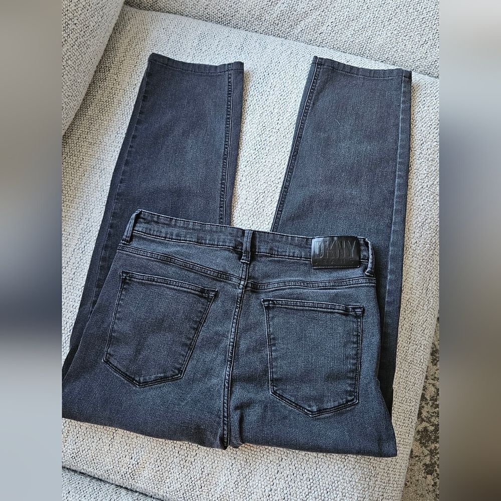 Dkny Waverly straight leg high rise jeans